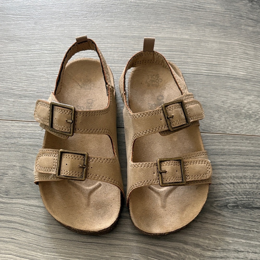 OshKosh B'gosh Tan Double-Buckle Sandals